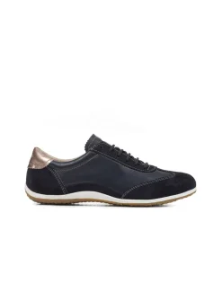 Baskets basses cuir bleu GEOX