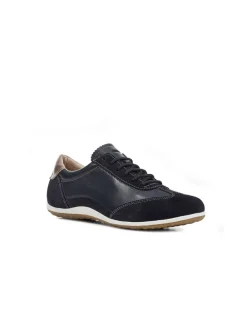 Baskets basses cuir bleu GEOX