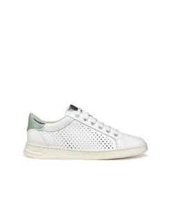 Baskets cuir ajouré blanc GEOX