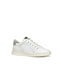 Baskets cuir ajouré blanc GEOX