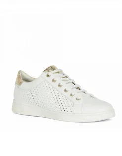 Baskets cuir ajouré blanc GEOX