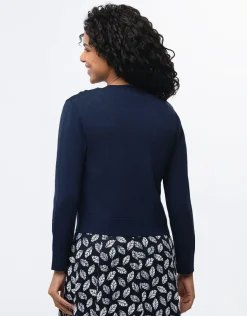Boléro en maille marine