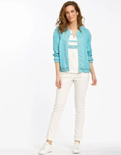 Bombers turquoise imprimé