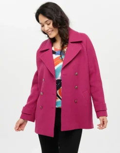 Caban 70% laine rose
