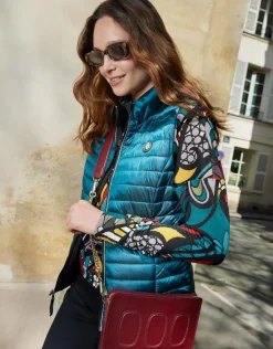 Doudoune bleu réversible