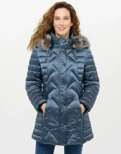 Doudoune longue bleu