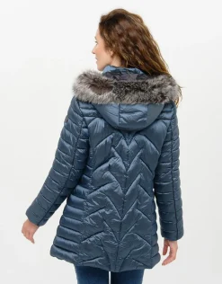 Doudoune longue bleu