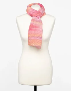 Foulard rose plissé