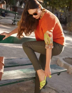 Pantalon coton vert kaki