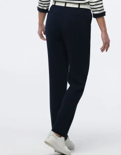 Pantalon en crêpe marine