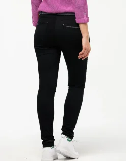 Pantalon slim noir coton