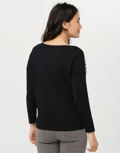 Pull ample à chevrons