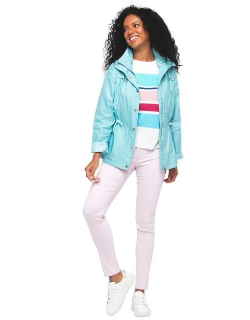 Pull marinière bleu rose